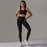 Hamidou-Conjunto de Yoga sin costuras para mujer, ropa deportiva para gimnasio, sujetador de entrenamiento, mallas de cintura alta para correr, traje para Fitness - details 9