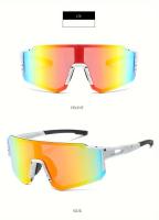 Gafas de Moda para Ciclismo Unisex a Prueba de Viento - Ligero, Ajuste Cómodo con Diseño Antideslizante, Gafas Deportivas Reflectantes Arcoíris para Hombres y Mujeres, Montura Duradera de PC y Lentes AC para Actividades al Aire Libre, Accesorios de - details 13