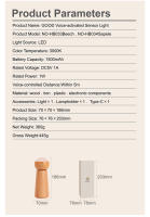 2025 New Rechargeable Desk Lamp Study Creative Touch Adjustable Solid Wood Voice Control Lamp Voice Control LED Sensor Living Room Smart Induction Desk Lamp - details 15