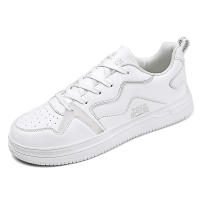 Zapatos de cuero para hombre, calzado informal, transpirable, para deportes, color blanco - details 0