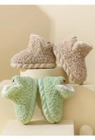 Zapatillas de algodón para el hogar para mujer, bolsas de terciopelo para interiores con tacones cálidos para uso, nuevas - details 8