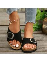 Zapatillas de mujer de moda Con suela gruesa y correa estilo europeo y americano verano 2025 nueva llegada suela de goma - details 7