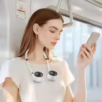 360 ° Ventilador de cuello colgante flexible, súper silencioso, viento fuerte, ventilador portátil con banda para el cuello, ventilador portátil plegable cómodo y seguro - details 3