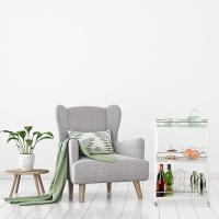 Camarera con 3 Repisas y Ruedas Giratorias, Blanco, 76,5 x 46 x 38 cm - details 9