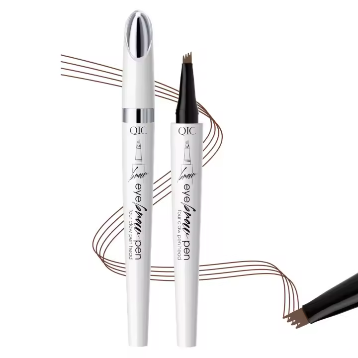 Bolígrafo de cejas microblasings para mujer, lápiz de cejas líquido de boceto fino duradero, 4 Puntas de horquilla - 1