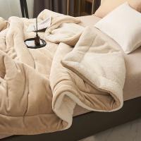 Manta cálida de doble cara para invierno, manta gruesa de franela de imitación de forro polar, colcha cómoda, Sábana - details 12