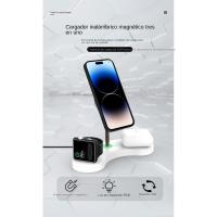 Cargador inalámbrico magnético tres en uno cargador inalámbrico multifuncional cargador inalámbrico cargador de teléfono - details 0
