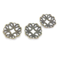 Tapas de cuentas de flores de latón de color no chapado, suministros de joyería Diy de alta calidad, collar, pendientes, accesorios para mujer - details 75