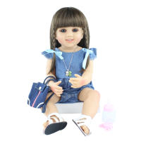 BZDOLL-Muñeca Reborn realista para niñas, juguete de 55 CM y 22 pulgadas, cuerpo de silicona suave completo, encantador, regalo de Navidad - details 2
