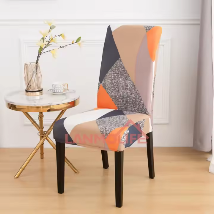 1 funda para silla de comedor, fundas para sillas con estampado elástico, fundas para sillas de cocina lavables y extraíbles - 1