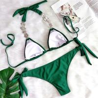 Bikini Sexy de Lujo con Diamantes de Imitación Color Sólido, Divisible, Accesorios de Cadena de Metal - details 7