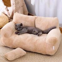 Cama de Lujo para Gatos Sofá Cálido de Invierno Nido de Mascota Cómodo para Perros y Gatos - details 0