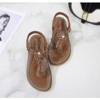 Sandalias de Tacón Alto de Verano 2025 Estilo Bohemio Chic de Madera Tejida Talla Grande - details 38