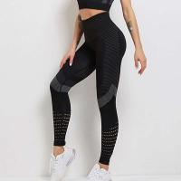 Malla de gimnasio para mujer, calcetines energéticos sin costuras, pantalones deportivos de cintura alta, entrenamiento, correr, ropa deportiva, malla hueca para Yoga - details 3