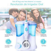 FC169 Ultrasonic Oral Irrigator Water Jet Flosser 600ML Water Tank Jet Tips Teeth Cleaner Dental Water Flosser 7 Nozzle - details 3