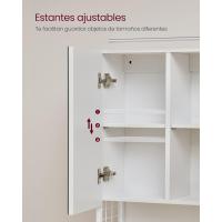 Armario de Baño con Luz LED 16,5 x 70 x 75 cm Toma Corriente Cesta Colgante Soporte para Secador - details 19