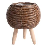 ETA de ratán triangular de alta calidad, con patas desmontables, Eternos de mano, soporte para plantas tejido - details 4