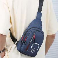 Bolso de pecho Simple Glow para hombre, bolso cruzado de nailon multifuncional de gran capacidad, bolso de hombro impermeable para viaje y ciclismo - details 19