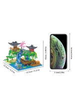 Peach Blossom Pond Building Block Girl's Chinese Style Series Assembly Particle High difficulty Puzzle Assembly Toy - details 7