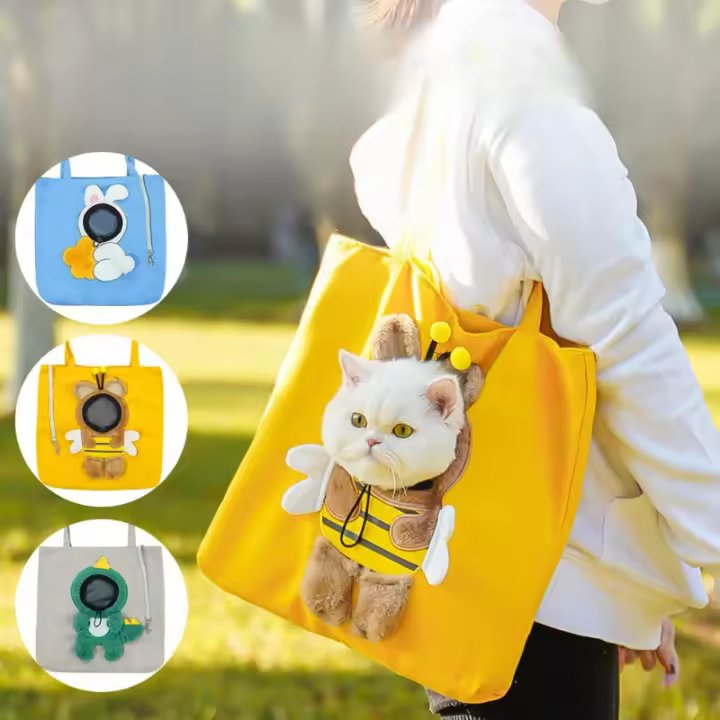 Mochila Transportadora Ligera y Transpirable para Gatos y Perros Pequeños - 1
