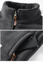 Chaqueta de Vellón Grueso de Moda para Hombres Cuello Alto, Abrigo Suave y Cálido para Invierno - details 5