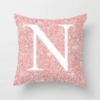 Cojín de sofá rosa con letras ostentosas, almohada con respaldo central, 45x45cm - details 18