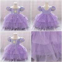 Rapunzel Sofia Alice Cosplay vestido de princesa niñas Floral cumpleaños carnaval fiesta de Halloween ropa elegante accesorio de disfraz - details 1