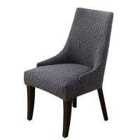 Funda de Silla de Jacquard con Hojas Funda Elástica para Silla de Comedor de Color Sólido - details 0
