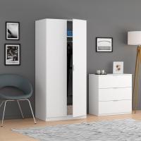 Dormitorio, Modelo Bajo Costo, Acabado en Blanco Mate, Medidas: 81 cm (Ancho) x 180 cm (Alto) x 52 cm (Fondo) - details 1