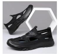 Baotou Sandalias antideslizantes transpirables para hombre, zapatos deportivos de malla ligeros y cómodos para caminar al aire libre en verano - details 8