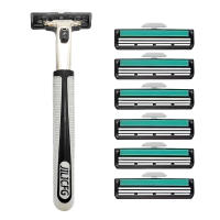 Maquinilla de afeitar de seguridad para hombres y mujeres, mango largo, doble capa, regalo para padre, marido, novio - details 0