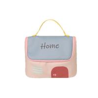 Bolsa de maquillaje de cabina bonita de gran capacidad, estuche de cosméticos de mano Kawaii con forma de casa, bolsa de almacenamiento de artículos de tocador cuadrada con cremallera para mujer - details 8