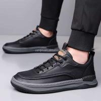 Nuevos zapatos de cuero informales para hombres chinos, cuello alto de moda, marca de calzado deportivo clásico en el mercado estadounidense - details 7