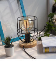 Modern LED Table Lamp AC 110V 220V Retro Vintage Wood E27 Light EU Plug For Bedroom Bedside Room Desk Decor Lamp Indoor Lighting - details 7