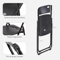 Inicio Silla Plegable con Estructura de Acero y PVC, Asiento Plegable que Ahorra Espacio con Patas y Asa, para Viaje, Cocina, Salón, Dormitorio, 74x43x49 cm, 4/6/8 Unidades - details 4