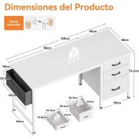 Escritorio de Escritorio en Casa Espacioso con Soporte para Auriculares y Bolsa de Almacenaje - details 2