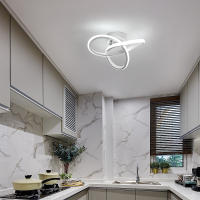 2PCS LED Lámpara de Techo Moderna 22W GOECO, Aluminio Blanco, 6500K Luz Blanca Fría, Iluminación Interior Nórdica para Sala de estar, Dormitorio, Comedor, 25*25*10 CM - details 5