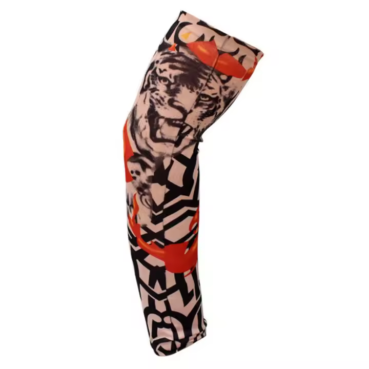 Mangas de brazo de flores, ropa deportiva, cubierta de brazo, tatuaje, protección solar, mangas al aire libre, protección UV refrescante, correr, Verano - 1