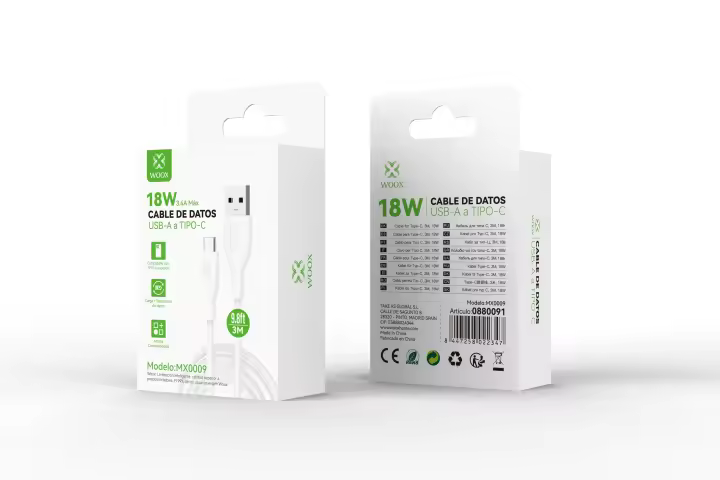 Carga Rápida de 30W WOOX Cable USB Tipo C para Smartphones Accesorios de Cargador para iPad - 1