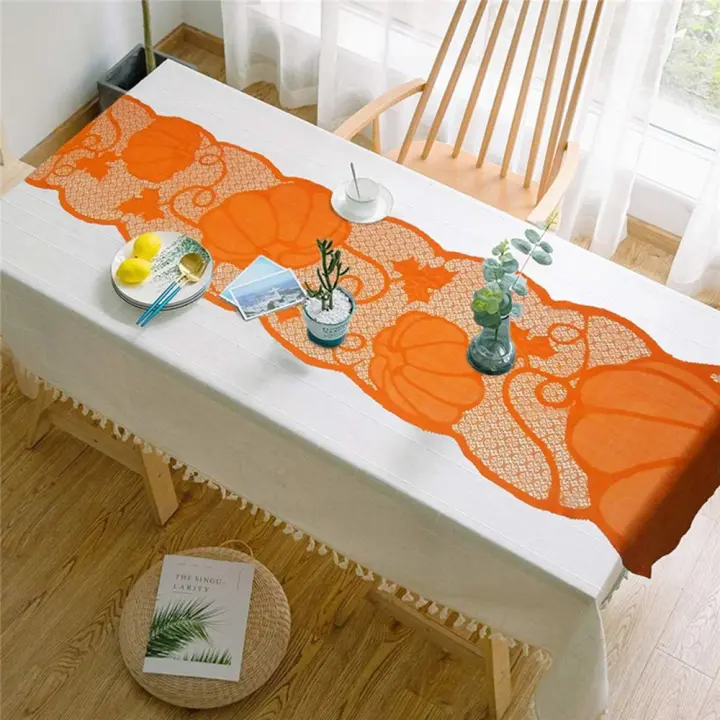 Para fiesta, otoño, Acción de Gracias, 72 x 13 pulgadas, Hojas de arce, decoraciones de Halloween, camino de mesa, mantel, cubierta de mesa - 1