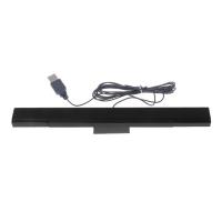 Barra de Sensor de movimiento con cable USB, receptor de señal para sistema WII con soporte, color negro, rayos infrarrojos IR, 2 unidades - details 1