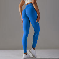 Leggings de yoga sin costuras para mujer, ropa deportiva de entrenamiento, pantalones deportivos de cintura alta - details 87