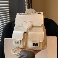 Diseño sentido nicho mochila plata amor de las mujeres nueva moda mochila versátil cadena cubo bolsa de viaje - details 5