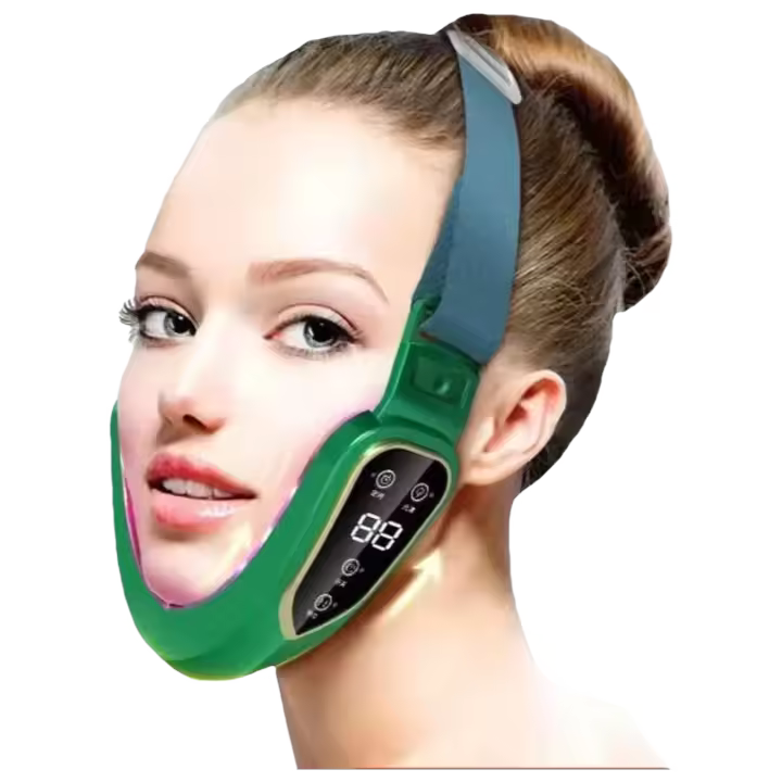 Dispositivo de elevación de fotones LED, masajeador de vibración adelgazante, venta de máscara para estiramiento facial y V - 1
