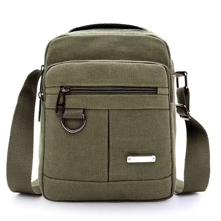 Bolso de hombre, correa de lona de estilo coreano, para ocio, bolso de hombro portátil - 1