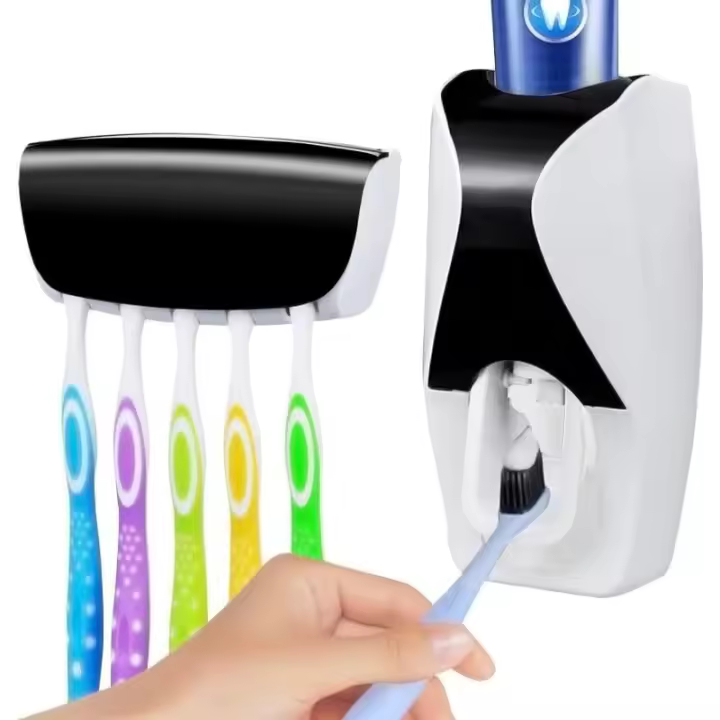 Dispensador de Pasta de Dientes Automático Cubierta Anti-Polvo para Cepillo de Dientes - 1
