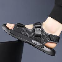 Nuevo Modelo 2025 Sandalias de Punta Abierta de Verano Hechas a Mano para Hombre, Zapatos Informales Cómodos de Cuero Genuino, Sandalias de Playa Transpirables, Trabajo Ligero al Aire Libre para Hombre - details 15
