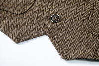 Chaleco de Tweed Grueso de Moda Retro para Hombres Chaleco de Fiesta de Ocio Casual Británico con Múltiples Bolsillos - details 31
