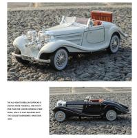 1:32 Mercedes Benz 500K Convertible de doble puerta Roadster Diecast modelo aleación Metal colecciones de coches Hobby decoraciones regalo amigo - details 13