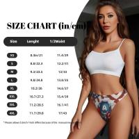 Ropa interior linda personalizada de las bragas del estiramiento de la comodidad de las mujeres de las tangas de la tanga del escudo de Capitán América - details 5